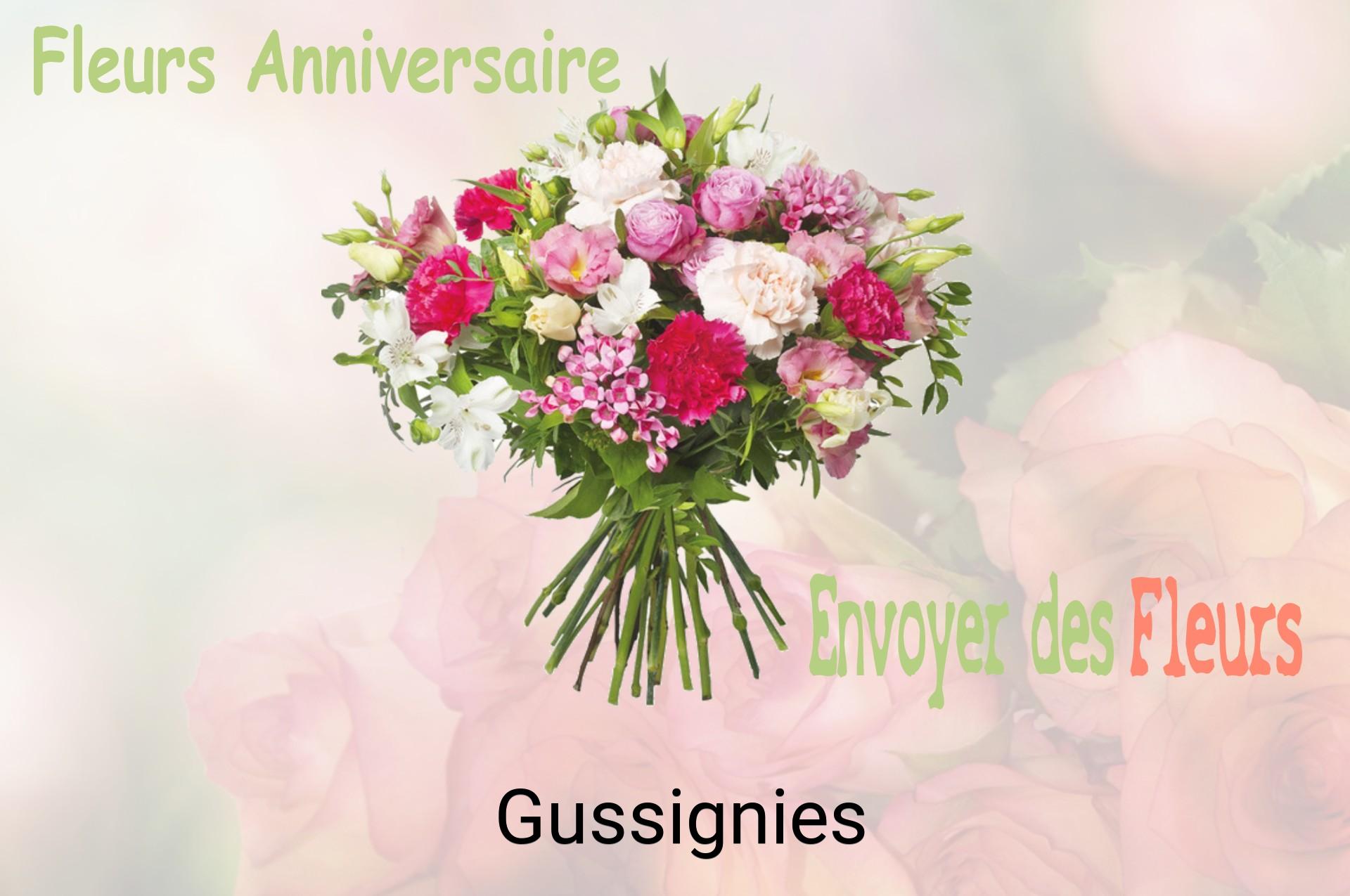 Bouquet de fleurs d’anniversaire livré à Gussignies